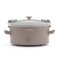 Crock-Pot Cook N Carry Oval Manual Portable Slow Cooker, Silver, 6-Quart