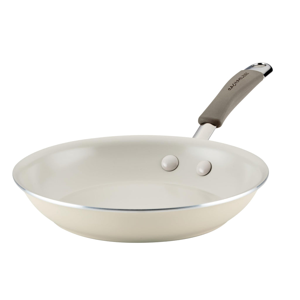 Rachael Ray Cucina Ceramic Nonstick Stir Fry Pan and Lid, 11 Inch Non Stick Wok Pan, Dishwasher Safe - Marine Blue