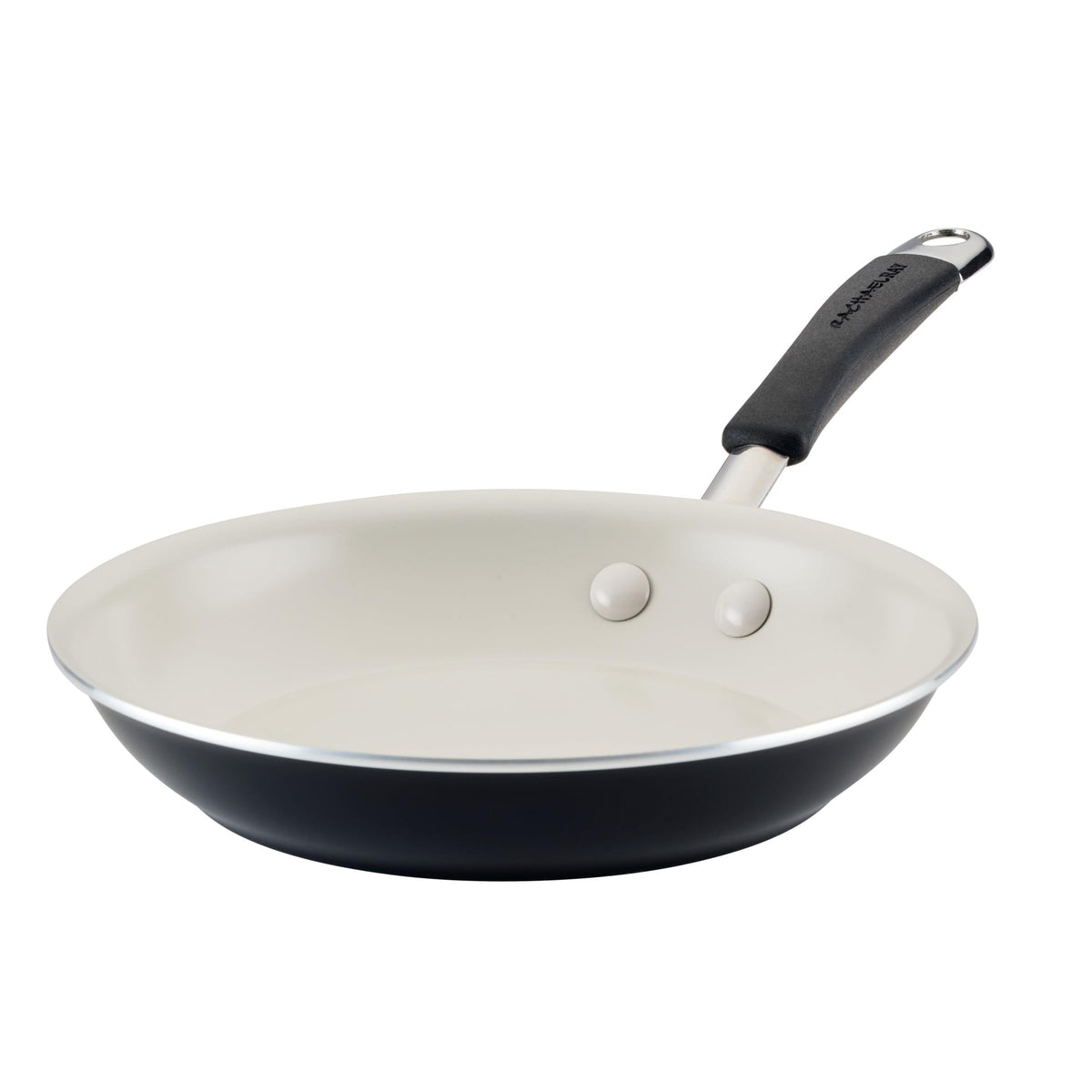 Rachael Ray Cucina Ceramic Nonstick Stir Fry Pan and Lid, 11 Inch Non Stick Wok Pan, Dishwasher Safe - Marine Blue
