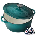 Enameled Cast Iron Dutch Oven, 6QT Pot with Lid, Cream White