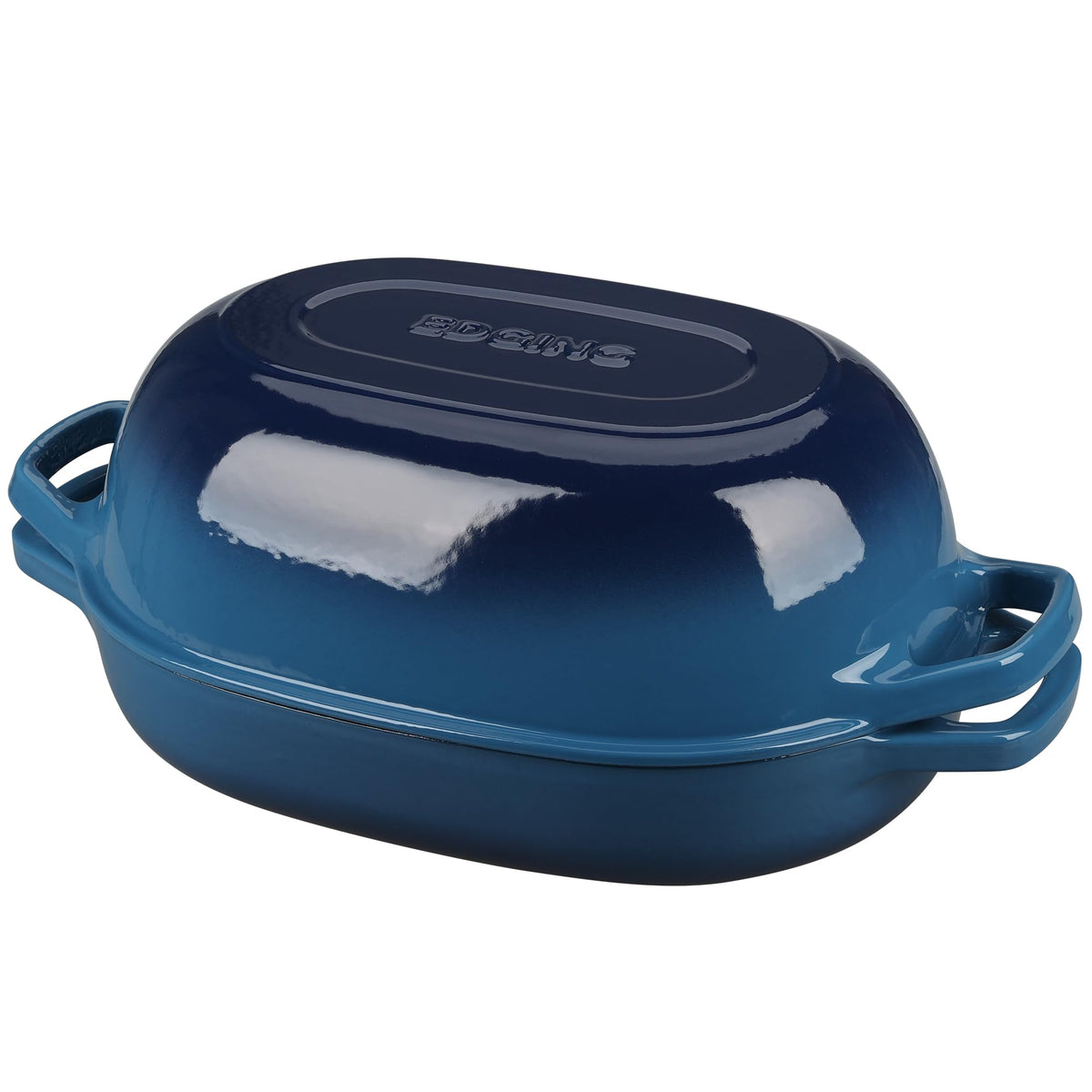 EDGING CASTING Enameled Cast Iron Oval Dutch Oven Pot with Lid, Dutch Oven for Sourdough Bread Baking, Bread Oven, Bread Dutch Oven, Oval Bread Pan, 5qt, White