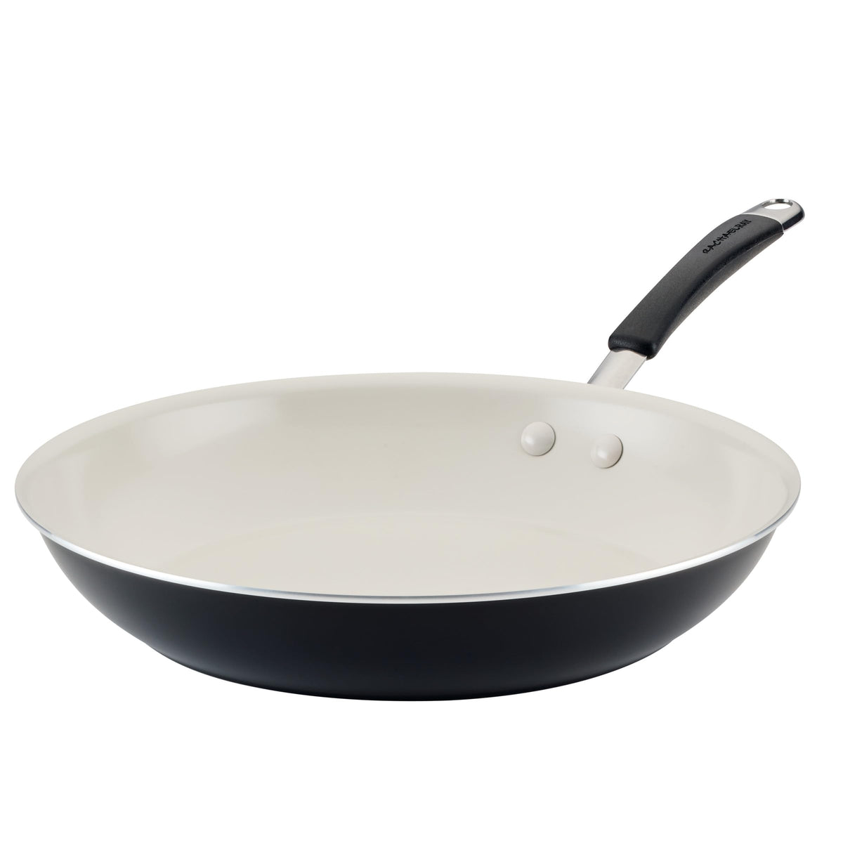 Rachael Ray Cucina Ceramic Nonstick Stir Fry Pan and Lid, 11 Inch Non Stick Wok Pan, Dishwasher Safe - Marine Blue