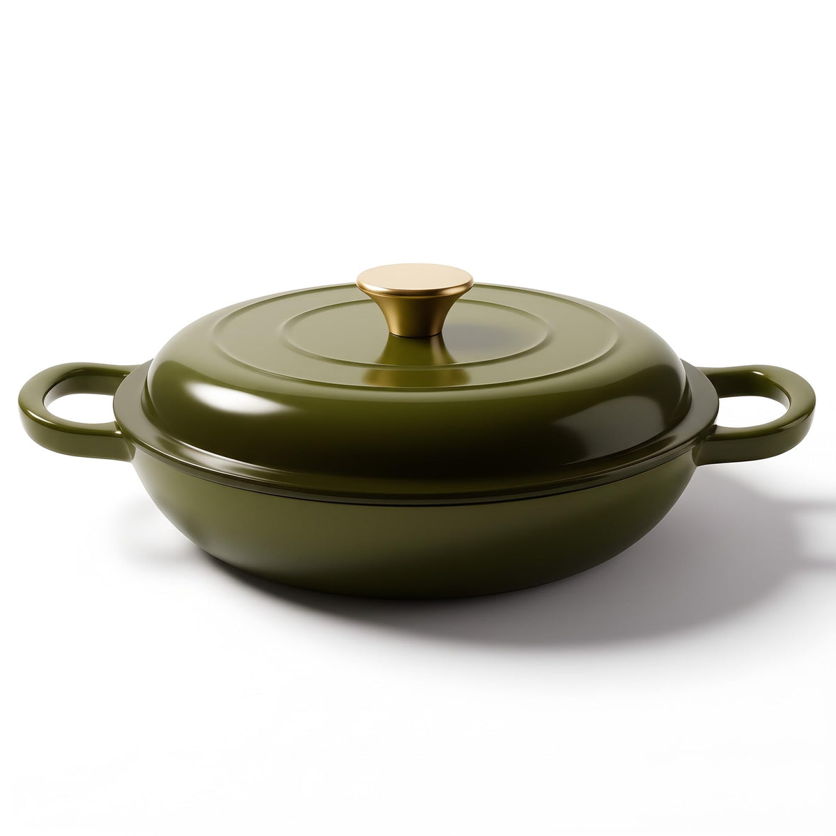 6 Quart Dutch Oven Enameled Cast Iron with Lid - Big Dual Handles - Oven Safe up to 500°F - Classic Round Pot for Versatile Cooking Cream