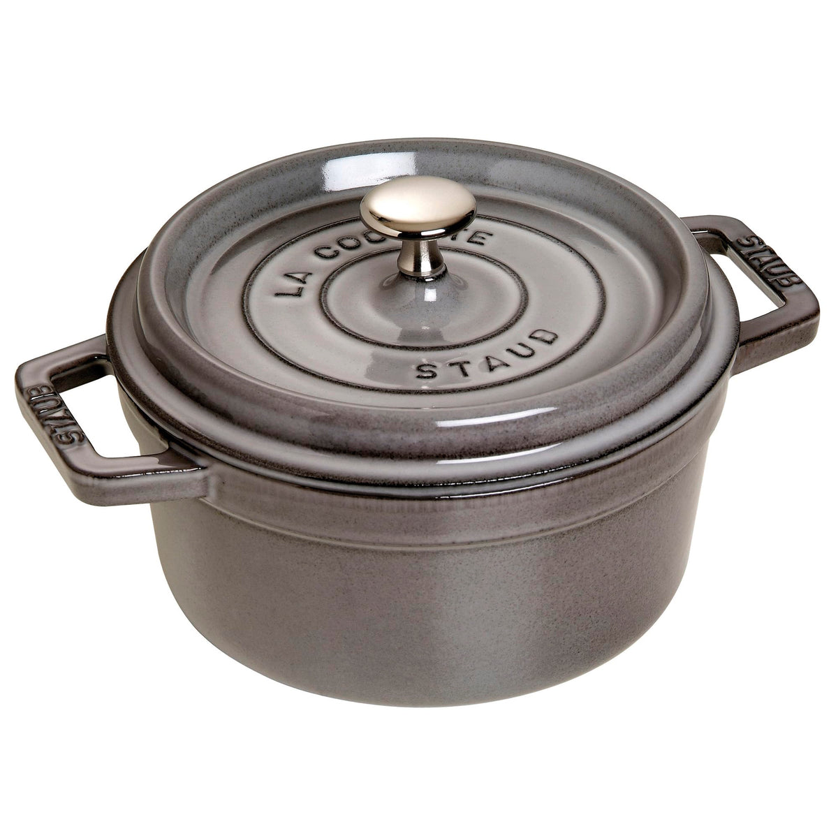 STAUB Cast Iron Round Cocotte, Dutch Oven, 2.75-quart, serves 2-3, Made in France, Cherry