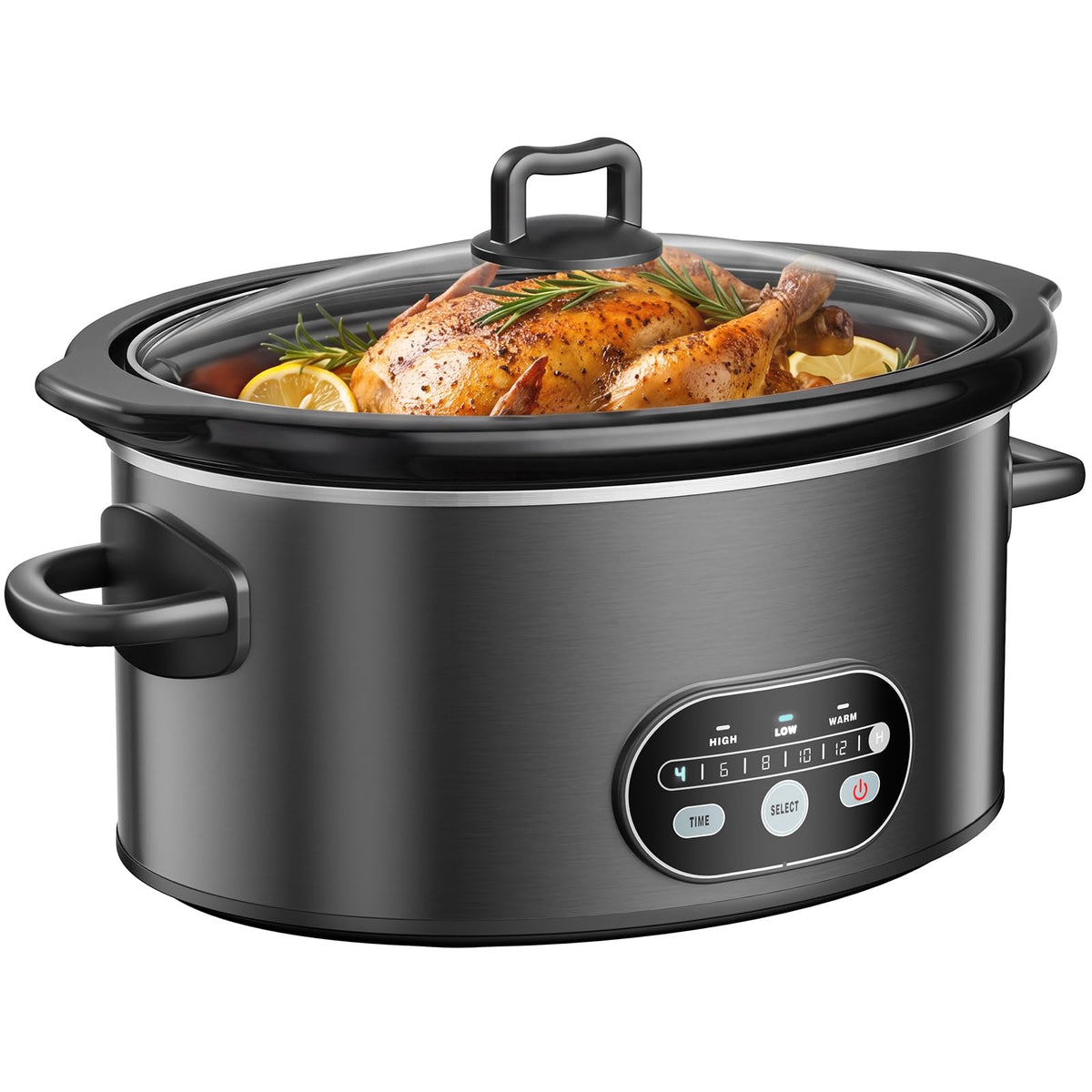 OLIXIS Slow Cooker 6 Quart, Programmable Slow Cooker with 3 Temperature