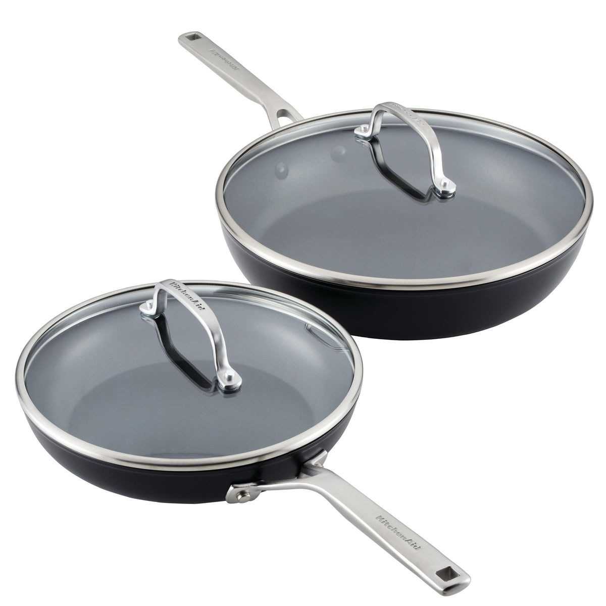 KitchenAid Hard-Anodized Nonstick Stir Fry Pan/Wok, 12.25-Inch, Matte Black