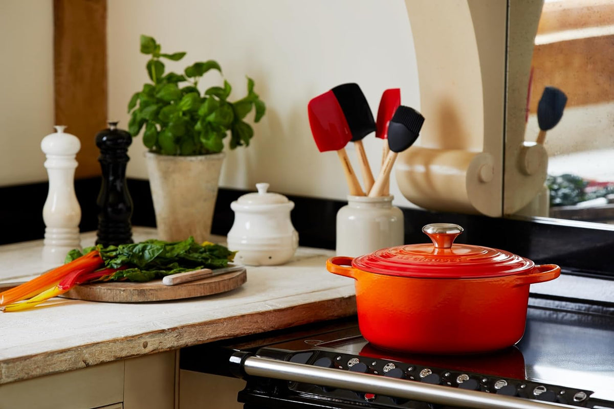 Le Creuset Enameled Cast Iron Round Dutch Oven, 5.5 qt., Flame