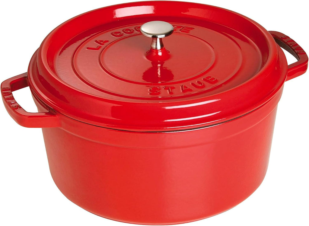 Staub 7-Qt Dutch Oven, Serves up to 7-8 People, Oven Safe to 500°F, Red