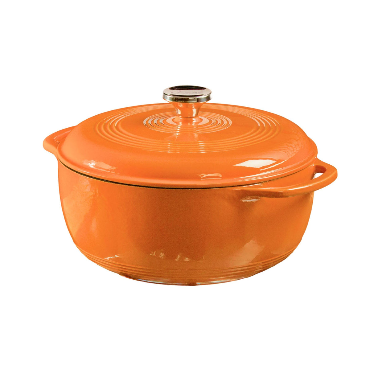 Lodge Essential Enamel Cast Iron Dutch Oven, 6 Quart, Oyster White