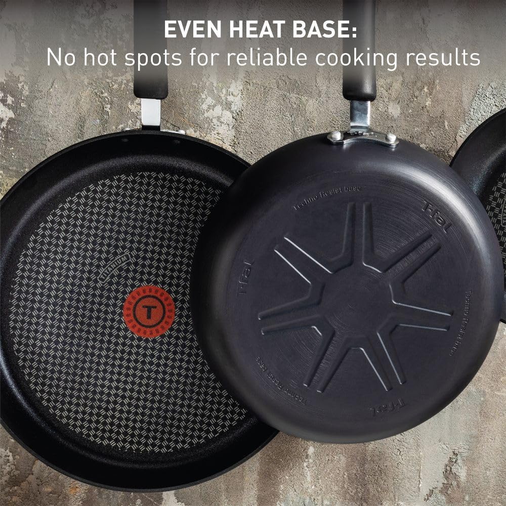 T-Fal Ultimate Hard Anodized Nonstick Fry Pan, 10 in with Lid, Onyx