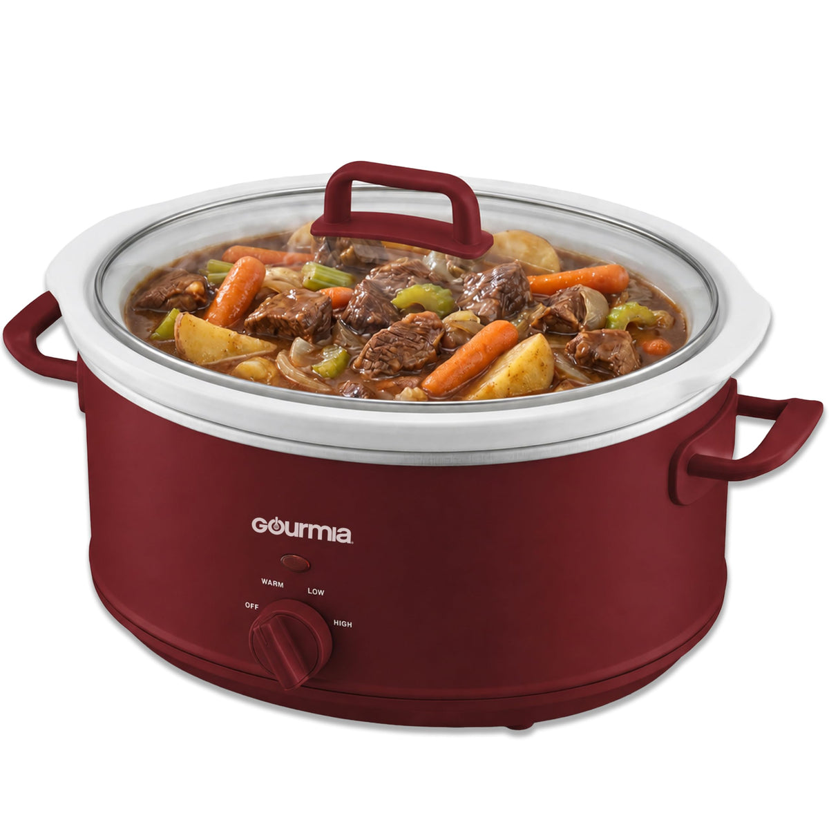 Gourmia Slow Cooker – 6 Quart, Manual Controls, Removable Stoneware, Black