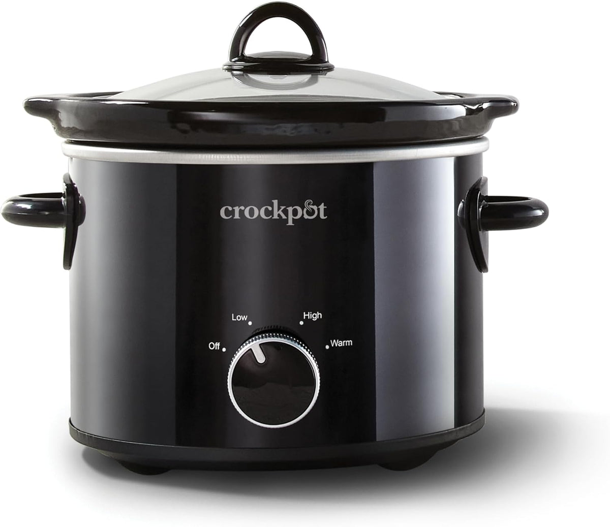 Crock-Pot 3-Quart Manual Slow Cooker, Serves 3+ People, Great for Small Meals, Dips, & Sides; Removable Stoneware is Oven & Dishwasher-Safe, Stainless Steel