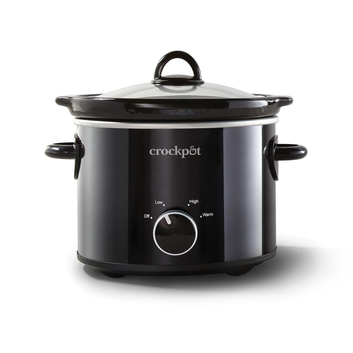 Crock-Pot 2-Quart Manual Slow Cooker, Feeds 2+ People, Great for Small Meals, Dips, & Sides; Removable Stoneware is Oven & Dishwasher-Safe, Black
