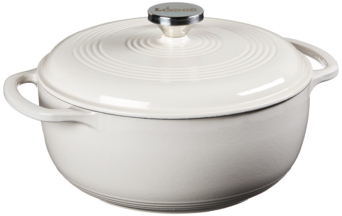 Lodge Essential Enamel Cast Iron Dutch Oven, 4.5 Quart, Caribbean Blue