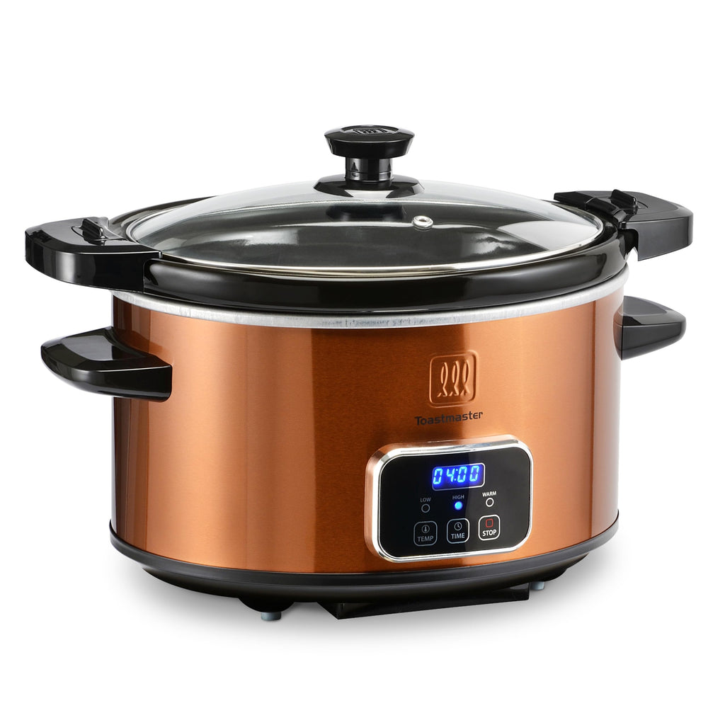 Toastmaster 4-Quart Digital Slow Cooker with Locking Lid, Graphite