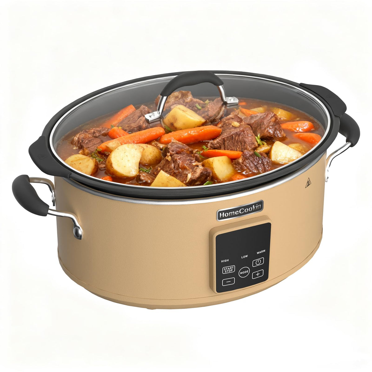 HOMECOOKIN Slow Cooker, Extra Large 10 Quart Programmable Slow Cookers, Dishwasher Safe Glass Lid & Crock, Kitchen Appliance for Families and Gatherings,Blue