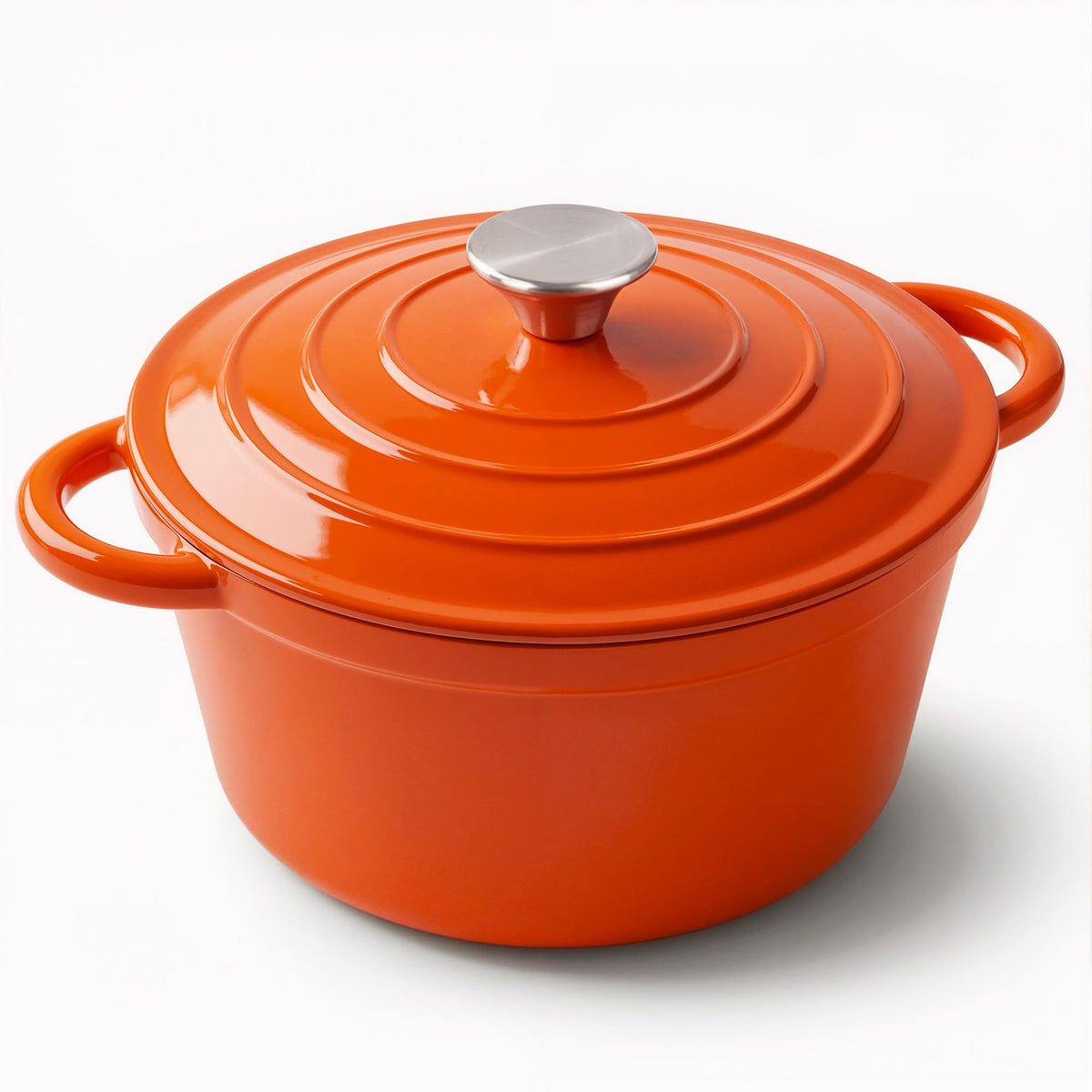 Miereirl 6 Quart Enameled Dutch Oven Pot with Lid, Cast Iron Dutch Oven with Dual Handles for Bread Baking, Cooking, Non-stick Enamel Coated Cookware, Fig
