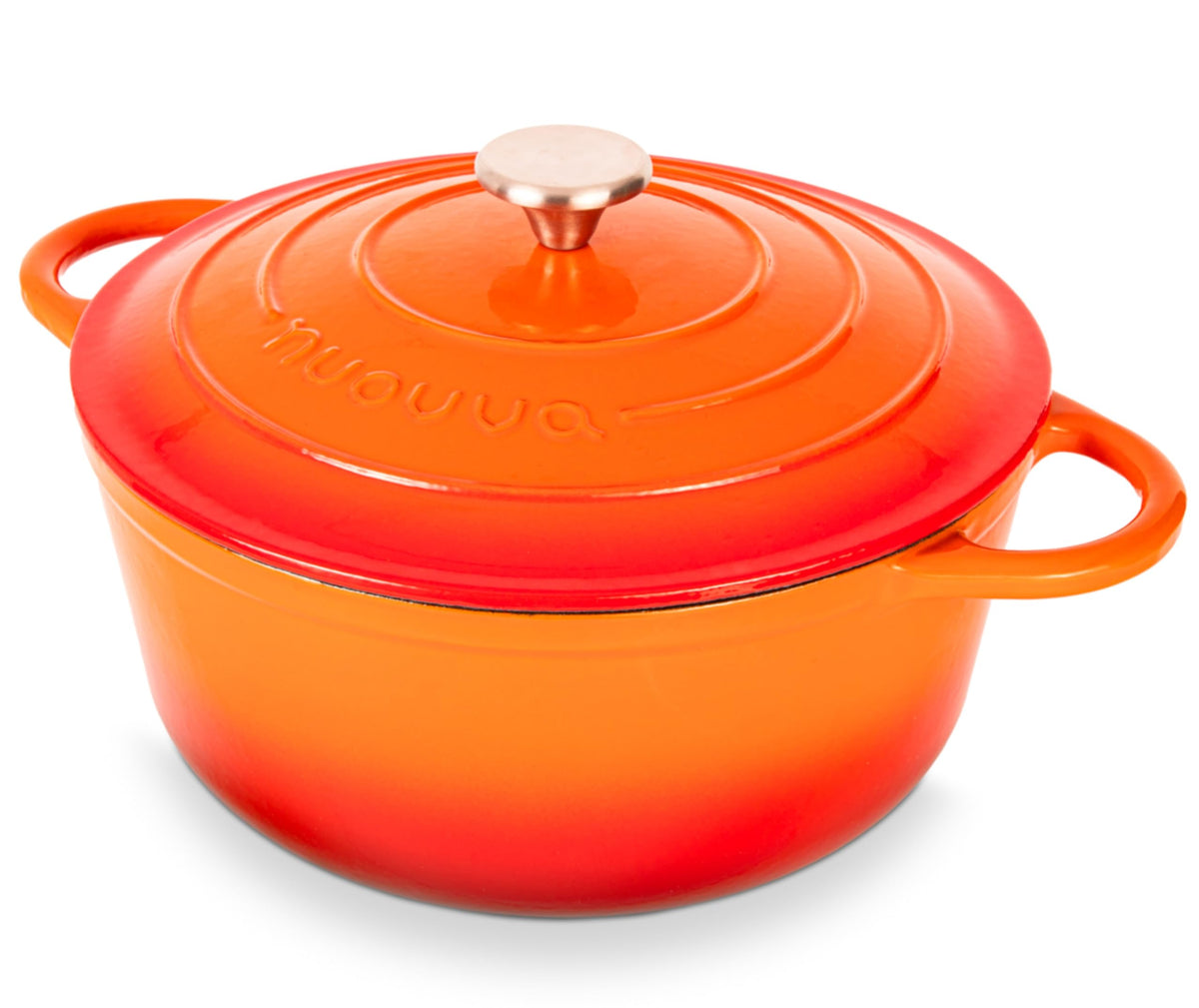 Nuovva Enamelled Cast Iron Dutch Oven Pot with Lid-6.4 Quart Non Stick Casserole Pot-Heavy Duty & Oven Safe up to 500° F for Bread Baking, Braising, Stews, Roasting - 28cm Dark Blue