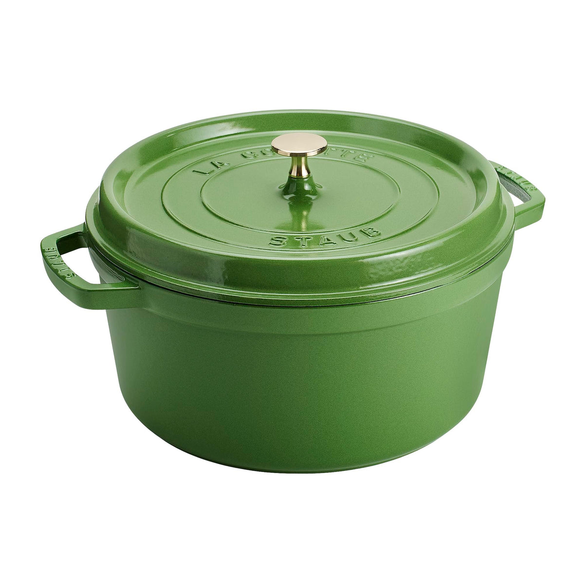 STAUB Cast Iron Dutch Oven 4-qt Round Cocotte, Made in France, Serves 3-4, White