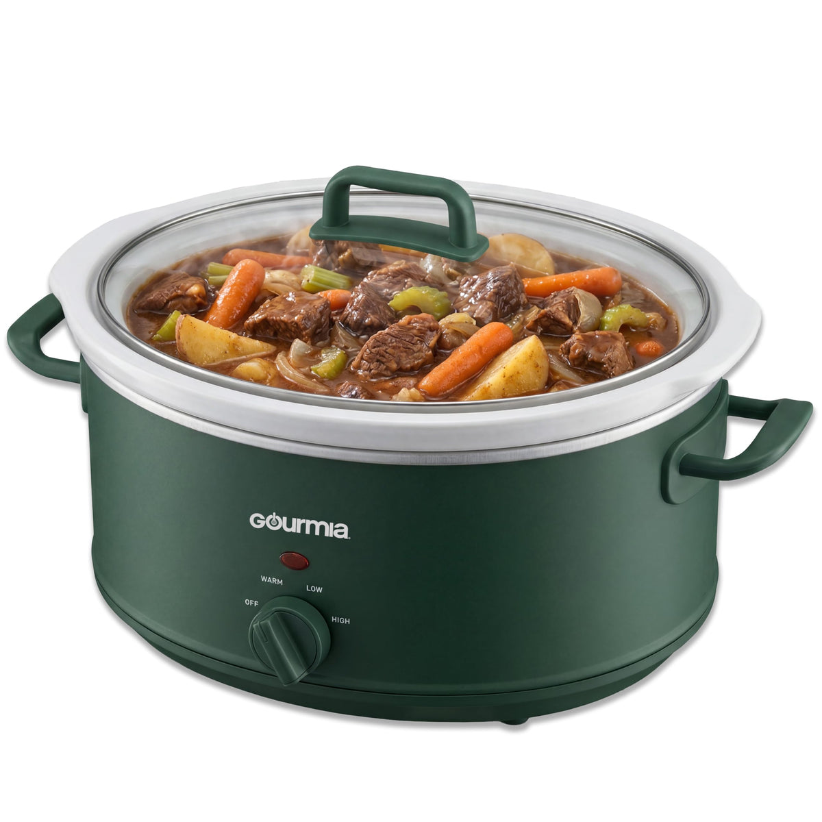 Gourmia Slow Cooker – 6 Quart, Manual Controls, Removable Stoneware, Black