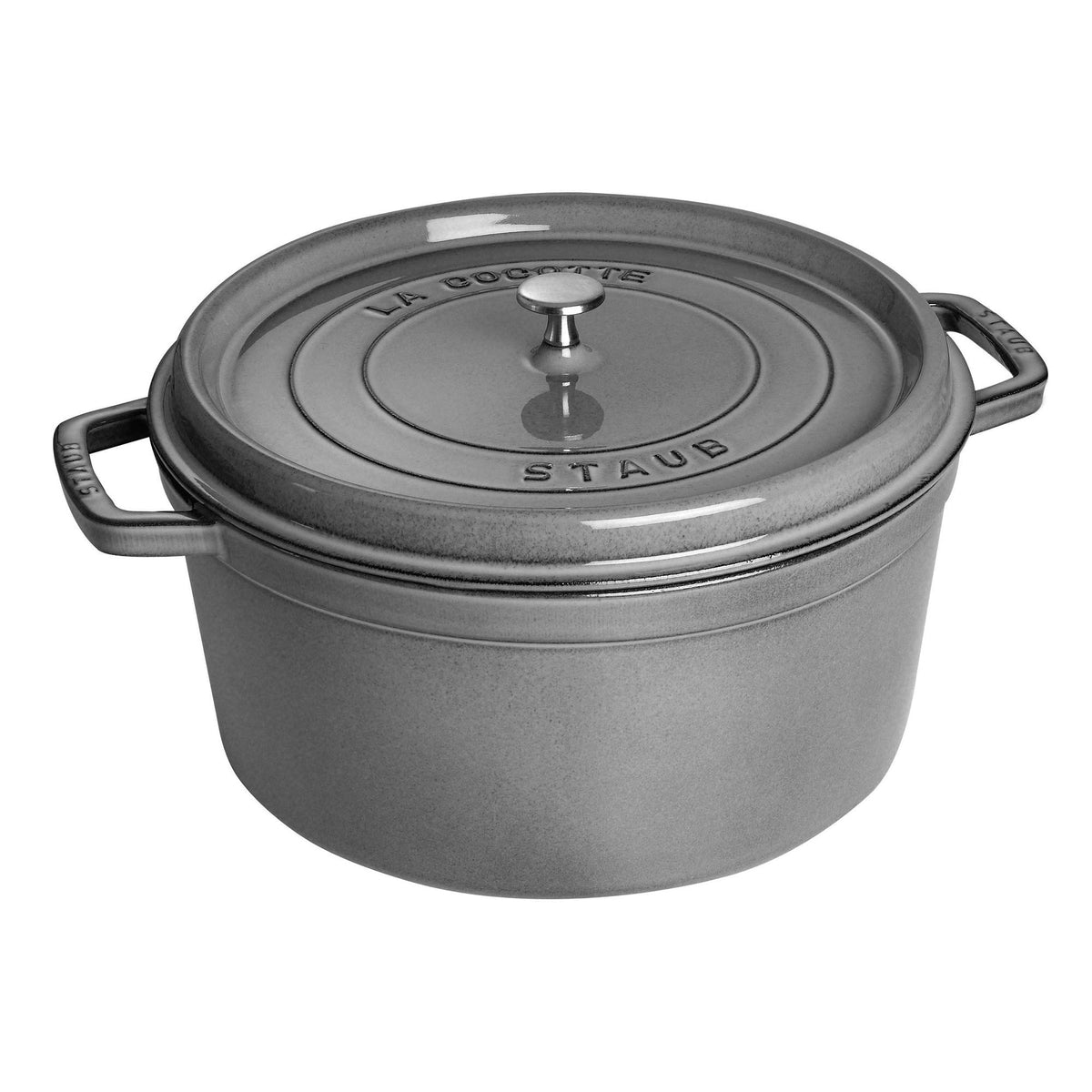 STAUB Cast Iron Round Cocotte, Dutch Oven, 2.75-quart, serves 2-3, Made in France, Cherry