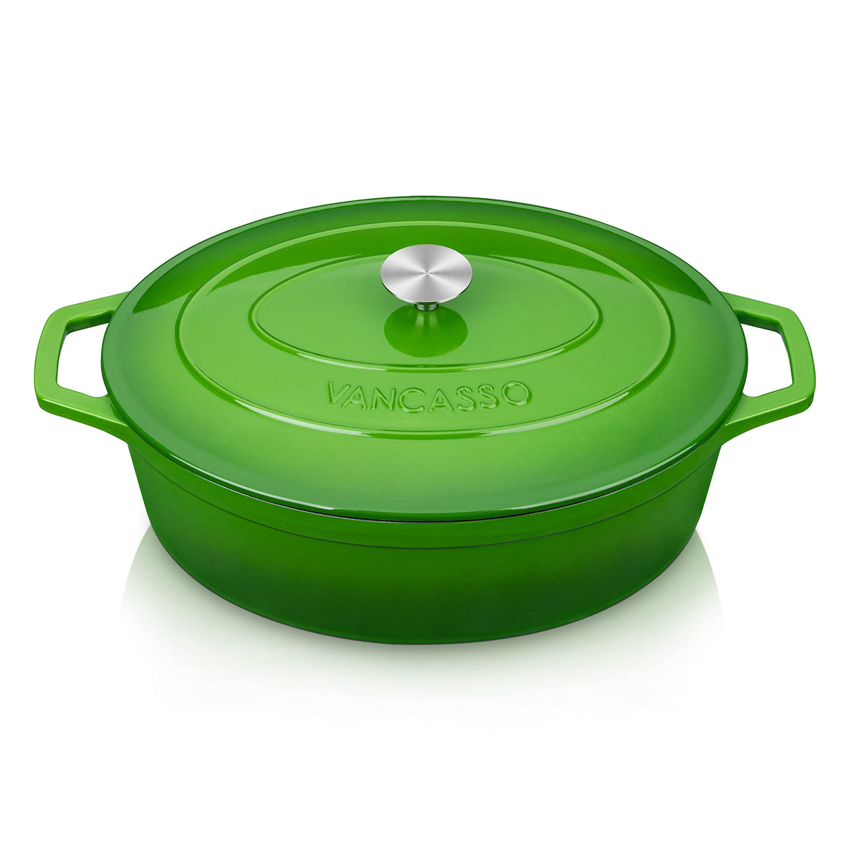 vancasso 2.5 Qt Enameled Cast Iron Dutch Oven with Lid, Blue