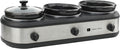 CULINARY CHEF, Triple Slow Cooker, Buffet Server 2.5qt x 3 Pot, Food Warmer – Stainless