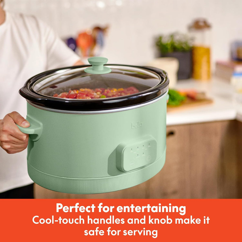 bella SAVOR 6qt Programmable Non-Toxic Slow Cooker, Seaglass