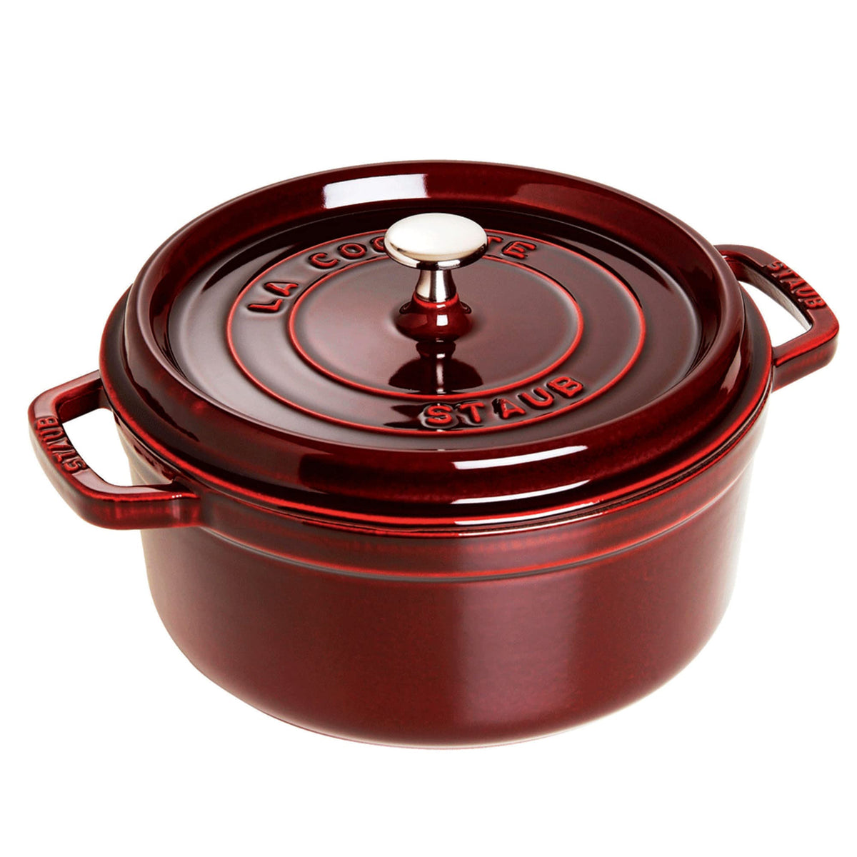 Staub Cast Iron 7-qt Round Cocotte - Grenadine, Made in France