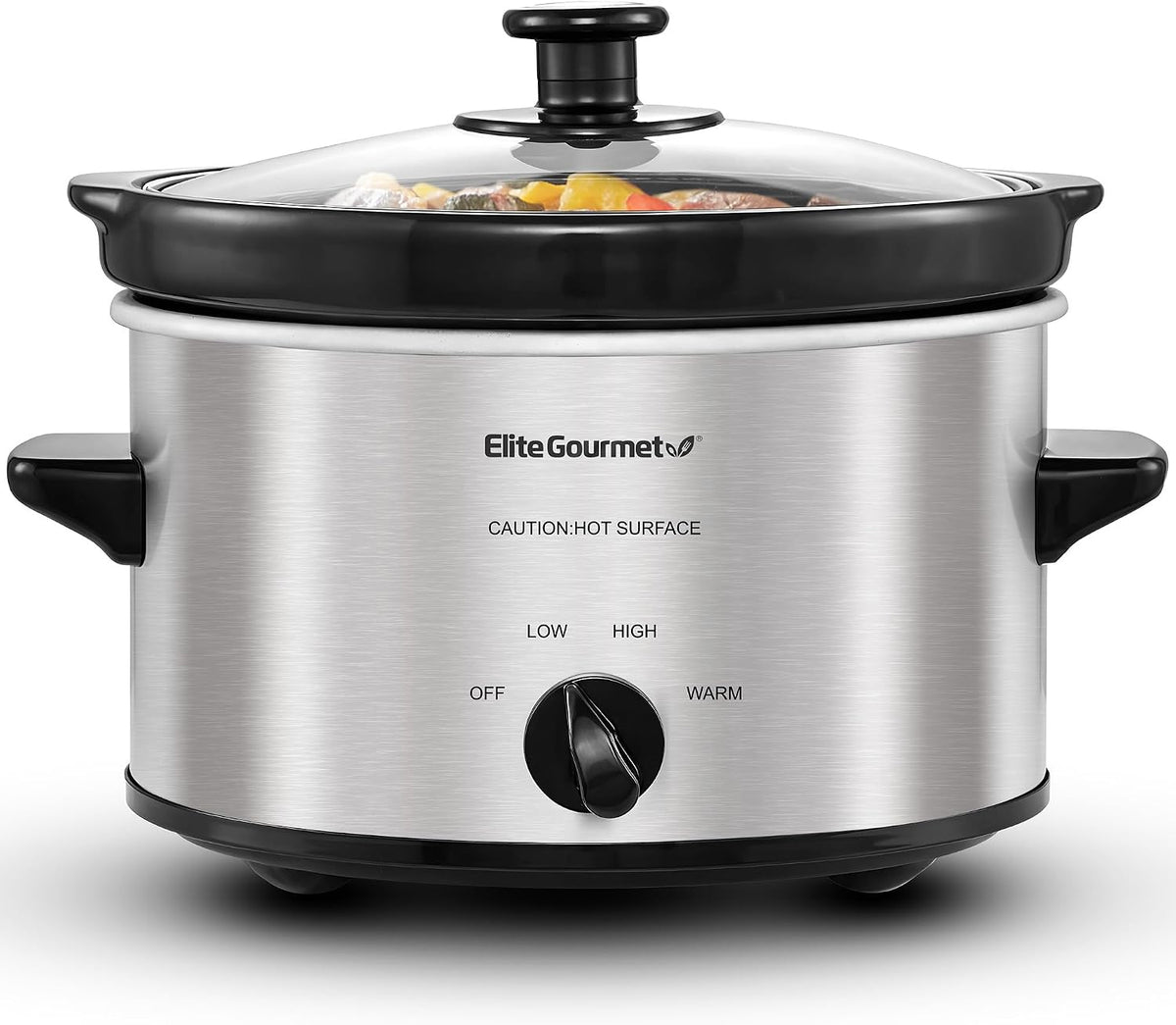 Maxi-Matic MST-275XS Electric Oval Slow Cooker, 2 Qt, Stainless Steel
