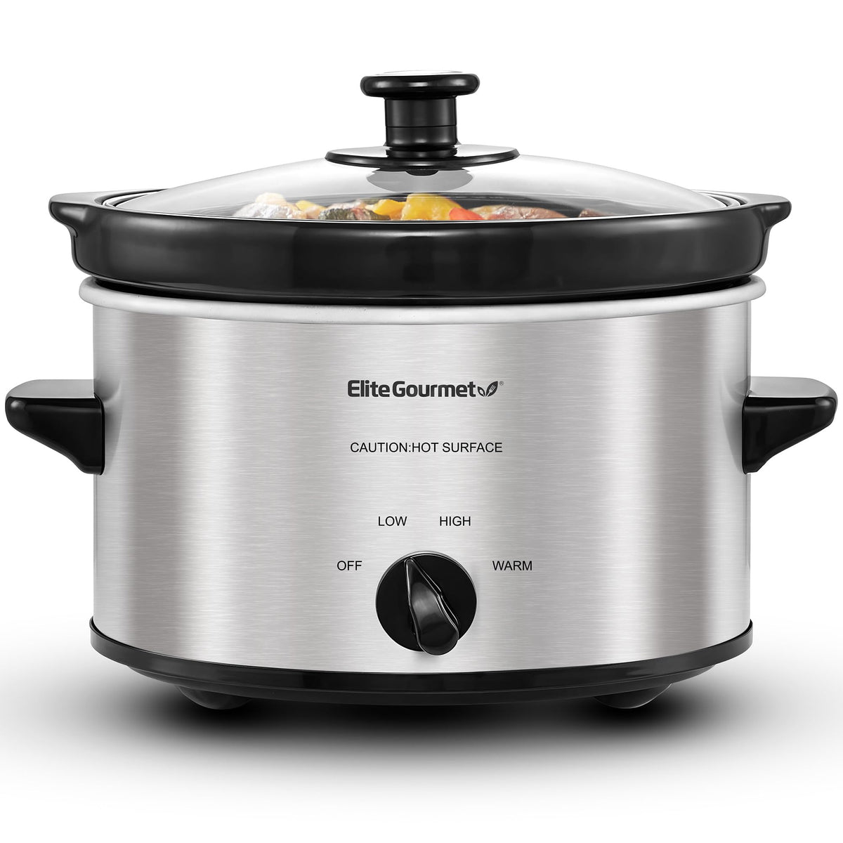 Maxi-Matic MST-275XS Electric Oval Slow Cooker, 2 Qt, Stainless Steel