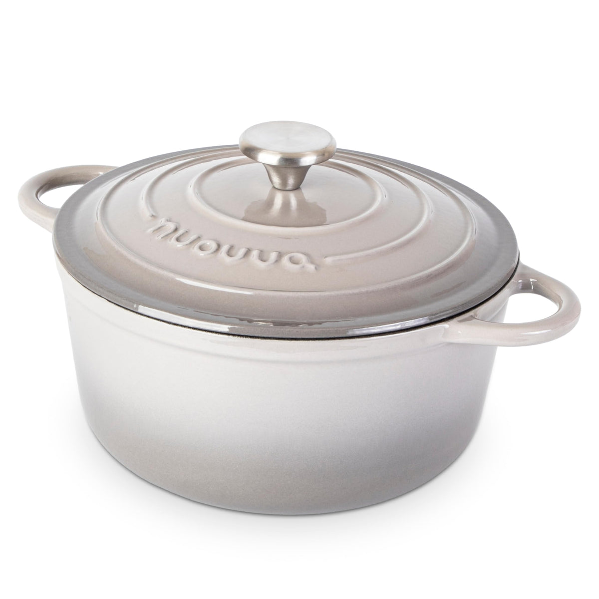 Nuovva Enamelled Cast Iron Dutch Oven Pot with Lid-6.4 Quart Non Stick Casserole Pot-Heavy Duty & Oven Safe up to 500° F for Bread Baking, Braising, Stews, Roasting - 28cm Dark Blue