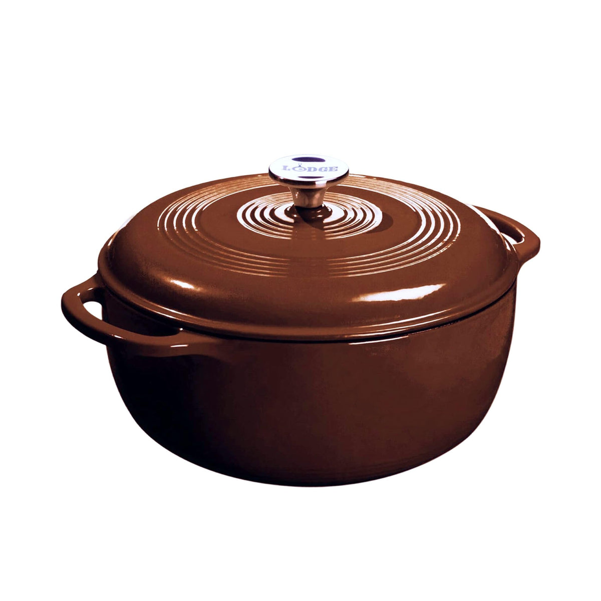 Lodge Essential Enamel Cast Iron Dutch Oven, 6 Quart, Oyster White