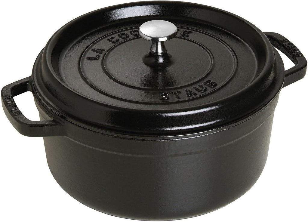 Staub Cast Iron 4-qt Round Dutch Oven - Matte Black