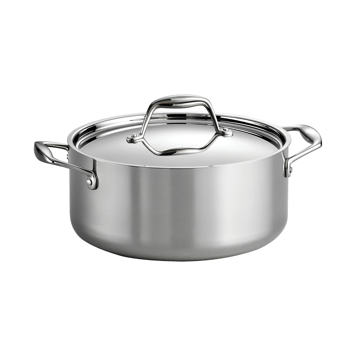 Tramontina Signature Tri-Ply Clad Stainless Steel 12.5-Inch Wok with lid