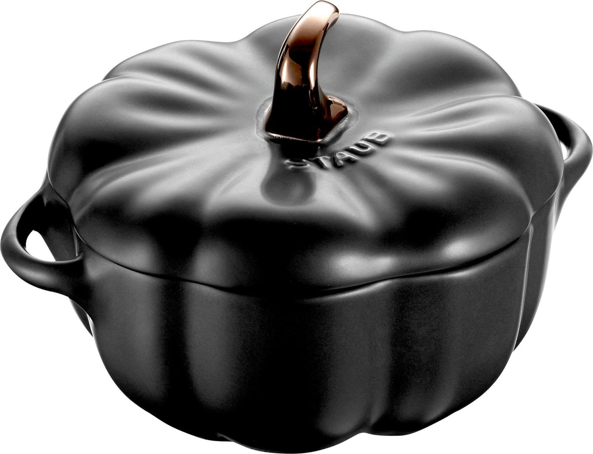 STAUB Ceramic 0.75-qt Petite Pumpkin, Oven & Stove Safe up to 572°F, Pumpkin Dish, Baking Candy Burnt Orange