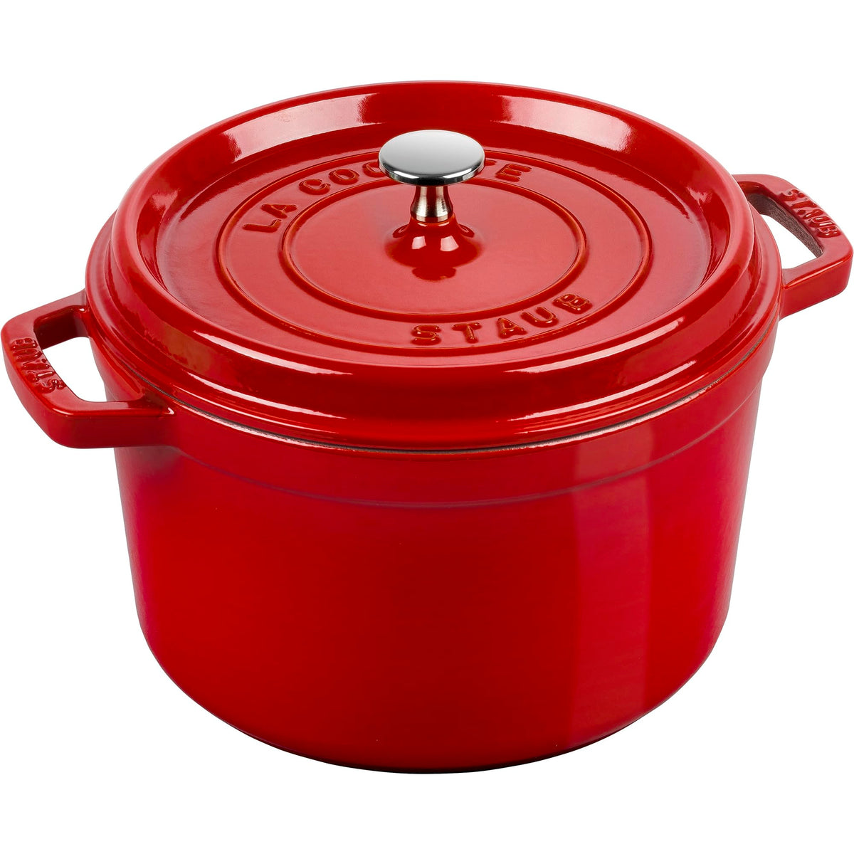 STAUB Cast Iron Dutch Oven 4-qt Round Cocotte, Made in France, Serves 3-4, White