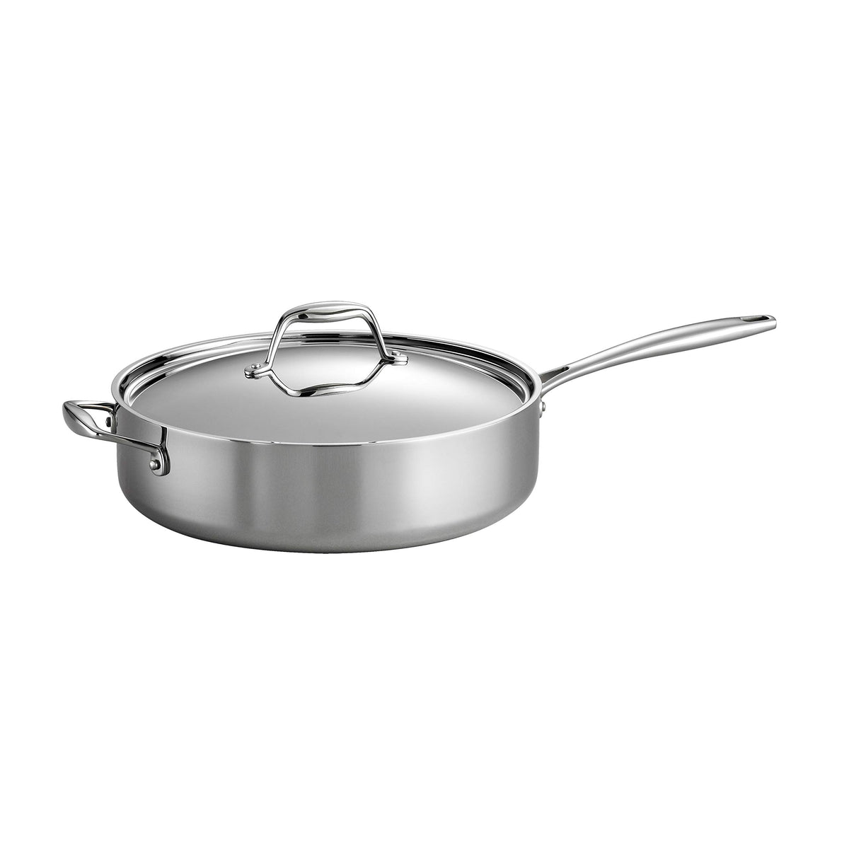 Tramontina Signature Tri-Ply Clad Stainless Steel 12.5-Inch Wok with lid