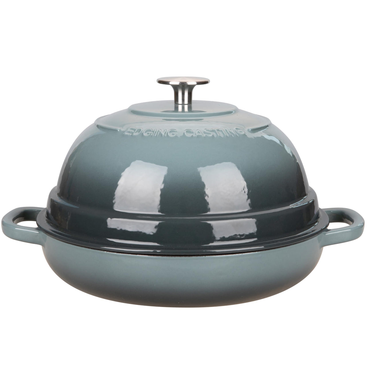 EDGING CASTING Enameled Cast Iron Dutch Oven Pot with Lid, Round Bread Oven for Homemade Sourdough Bread Baking, 6 Quart, Seasalt
