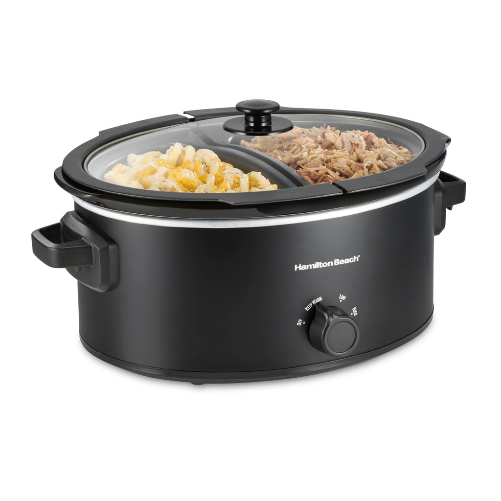 Hamilton Beach 6 Quart Slow Cooker With Space-Saving Folding Handles
