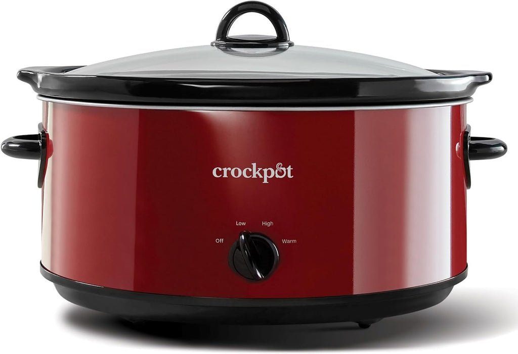 Crock-Pot 7-Quart Manual Slow Cooker, Family Size Serves 8+ People & Fits 6-lb Roast, Removable Stoneware with Warming Setting, Dishwasher Safe for Easy Cleanup, Turquoise