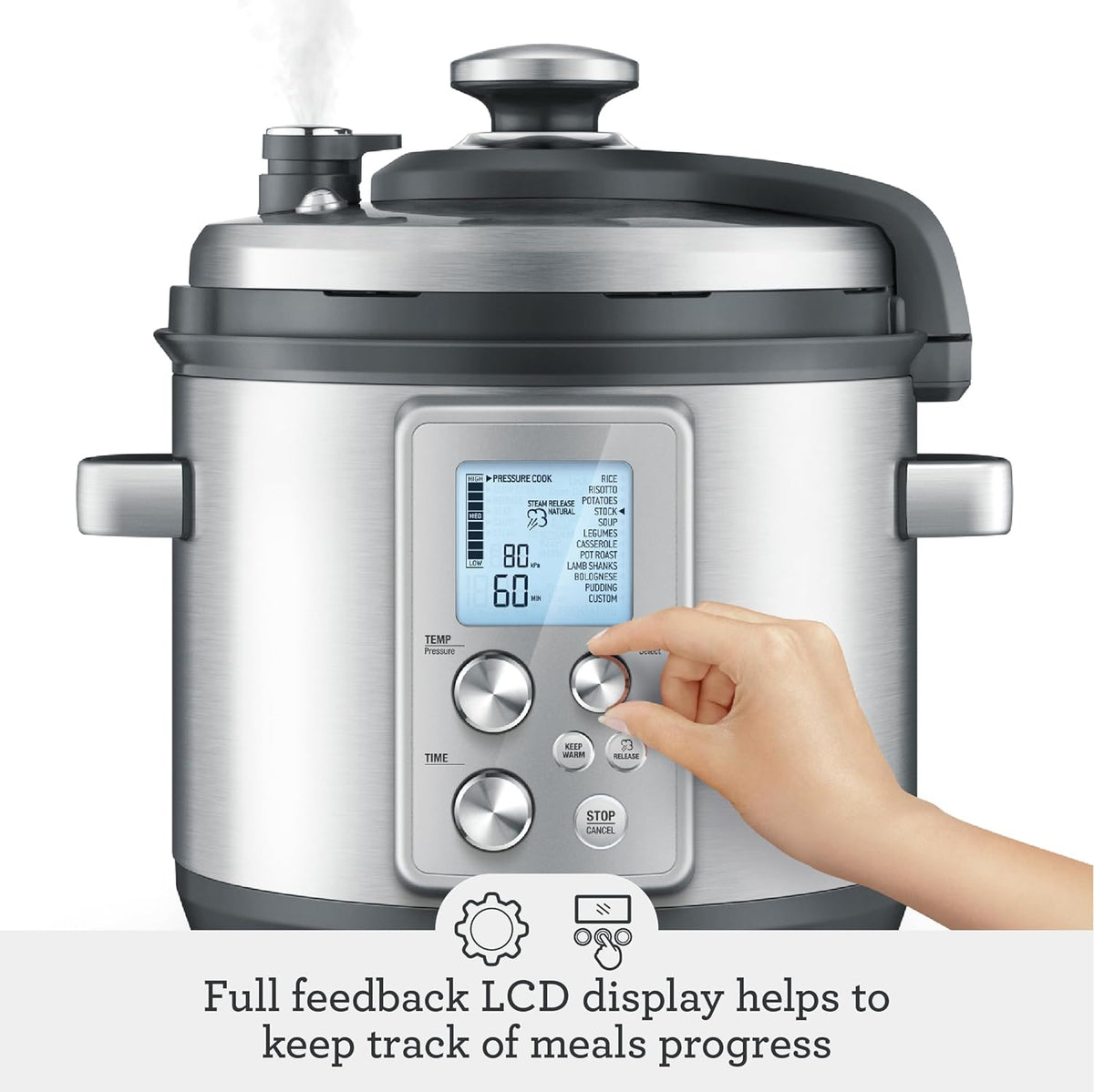 Breville Fast Slow Pro Pressure Cooker BPR700BSS, Brushed Stainless Steel