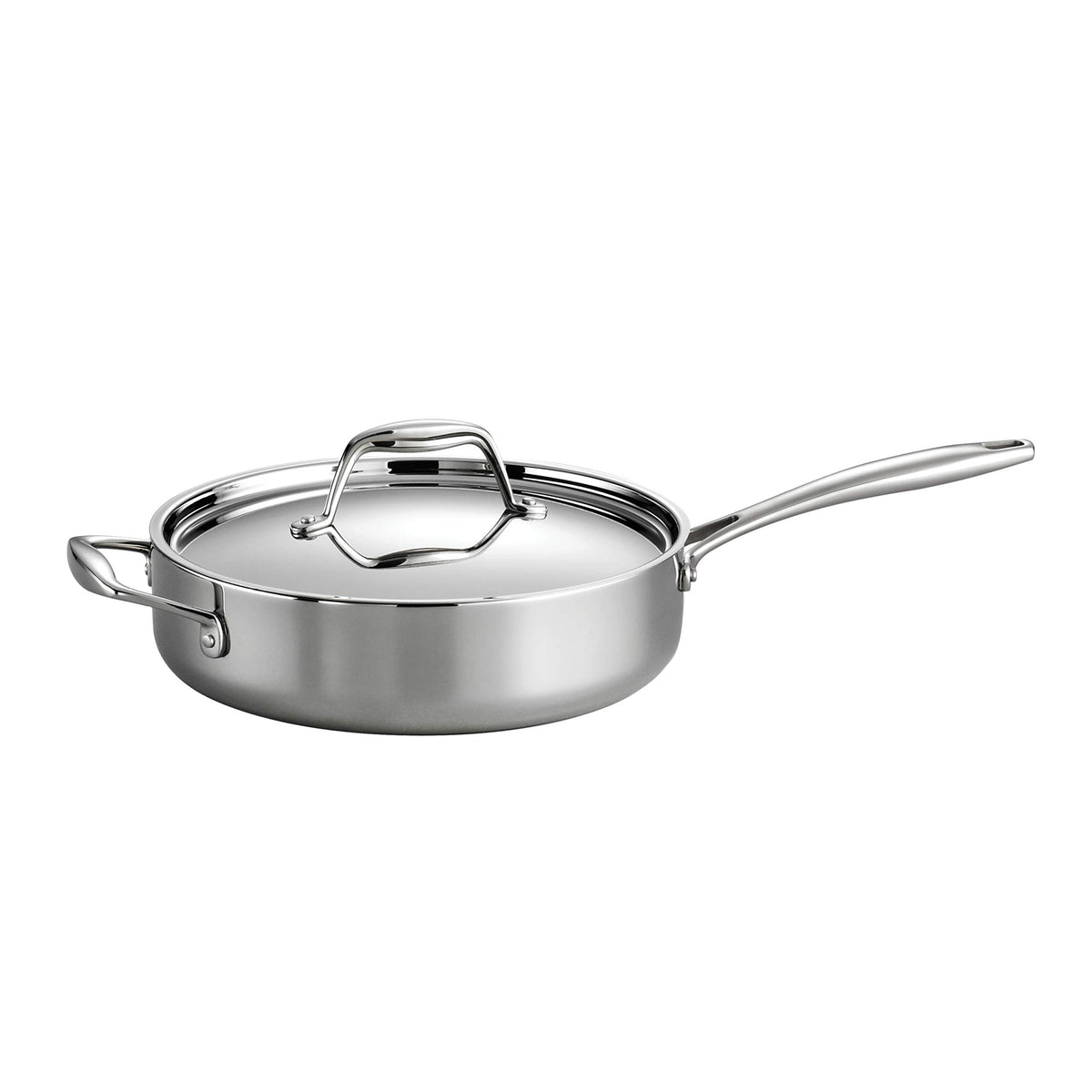 Tramontina Signature Tri-Ply Clad Stainless Steel 12.5-Inch Wok with lid