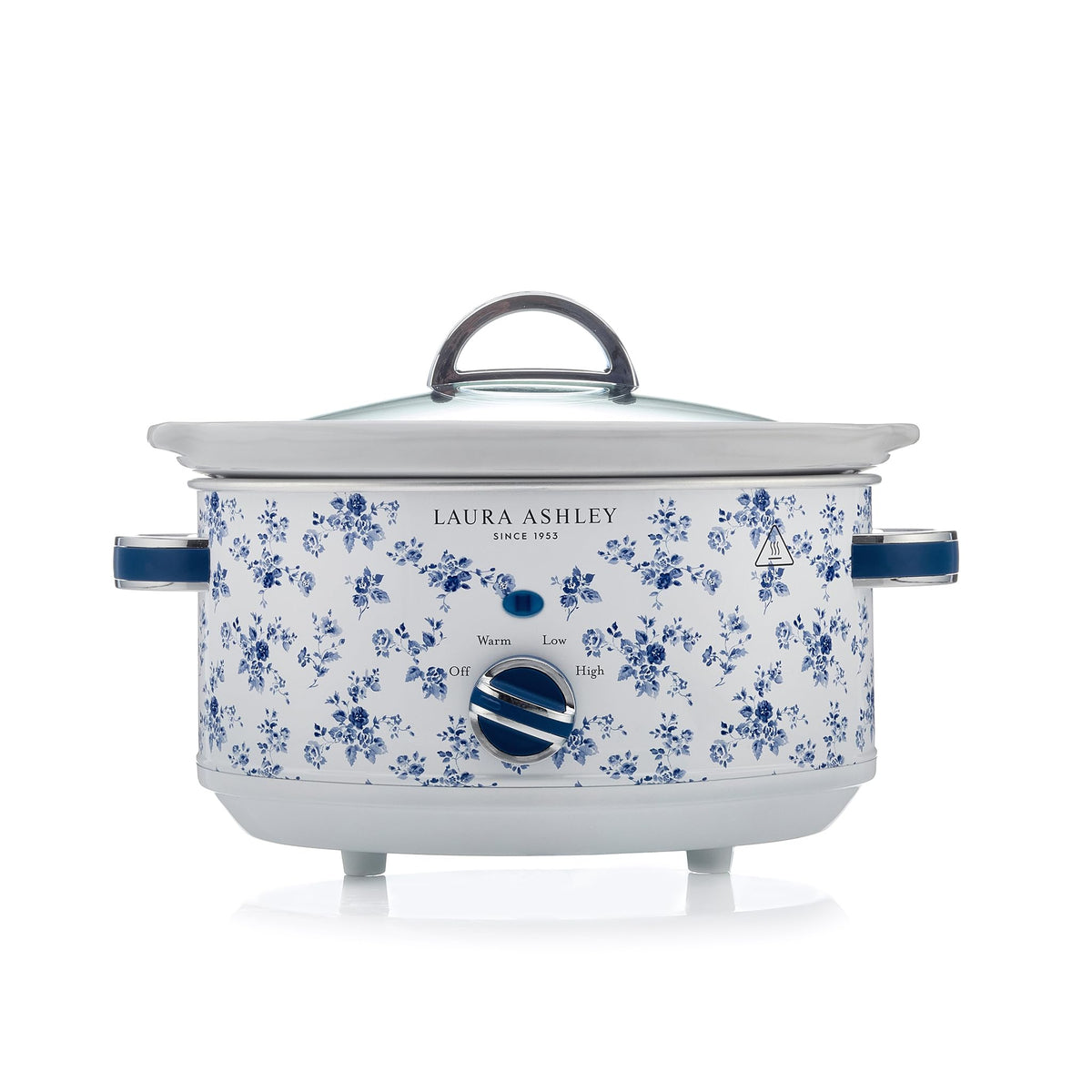 Laura Ashley Elveden White Small Slow Cookers 3.7 Quarts,Slow Cooker 3.7QT