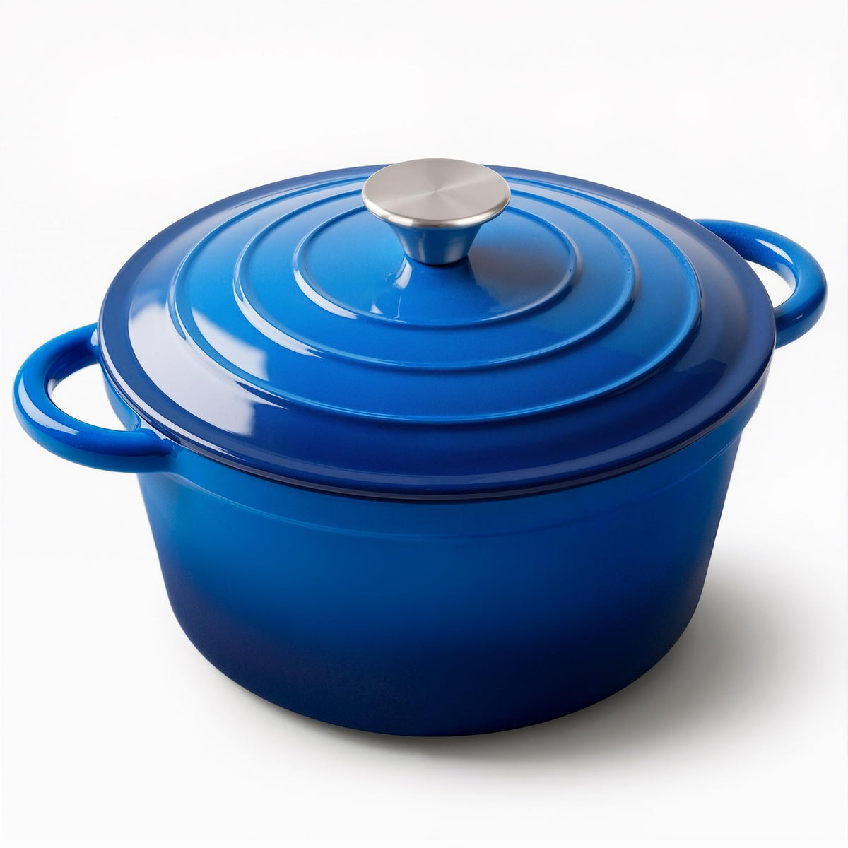 Miereirl 6 Quart Enameled Dutch Oven Pot with Lid, Cast Iron Dutch Oven with Dual Handles for Bread Baking, Cooking, Non-stick Enamel Coated Cookware, Fig