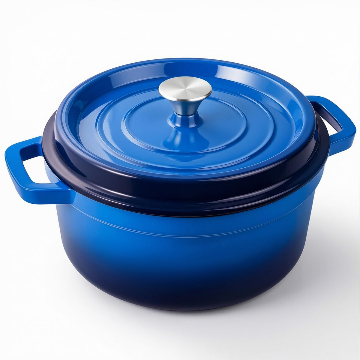 Miereirl 6 Quart Enameled Dutch Oven Pot with Lid, Cast Iron Dutch Oven with Dual Handles for Bread Baking, Cooking, Non-stick Enamel Coated Cookware, Fig