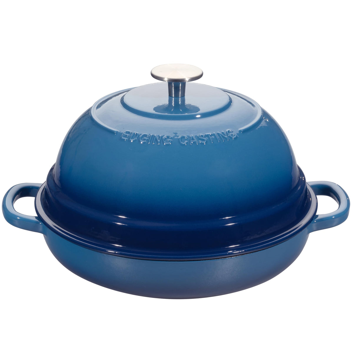 EDGING CASTING Enameled Cast Iron Dutch Oven Pot with Lid, Round Bread Oven for Homemade Sourdough Bread Baking, 6 Quart, Seasalt