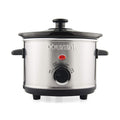 Courant Slow Cooker 5.5 Quart Crock, with Easy Cooking Options, Dishwasher Safe Pot and Glass Lid, Stainless Steel