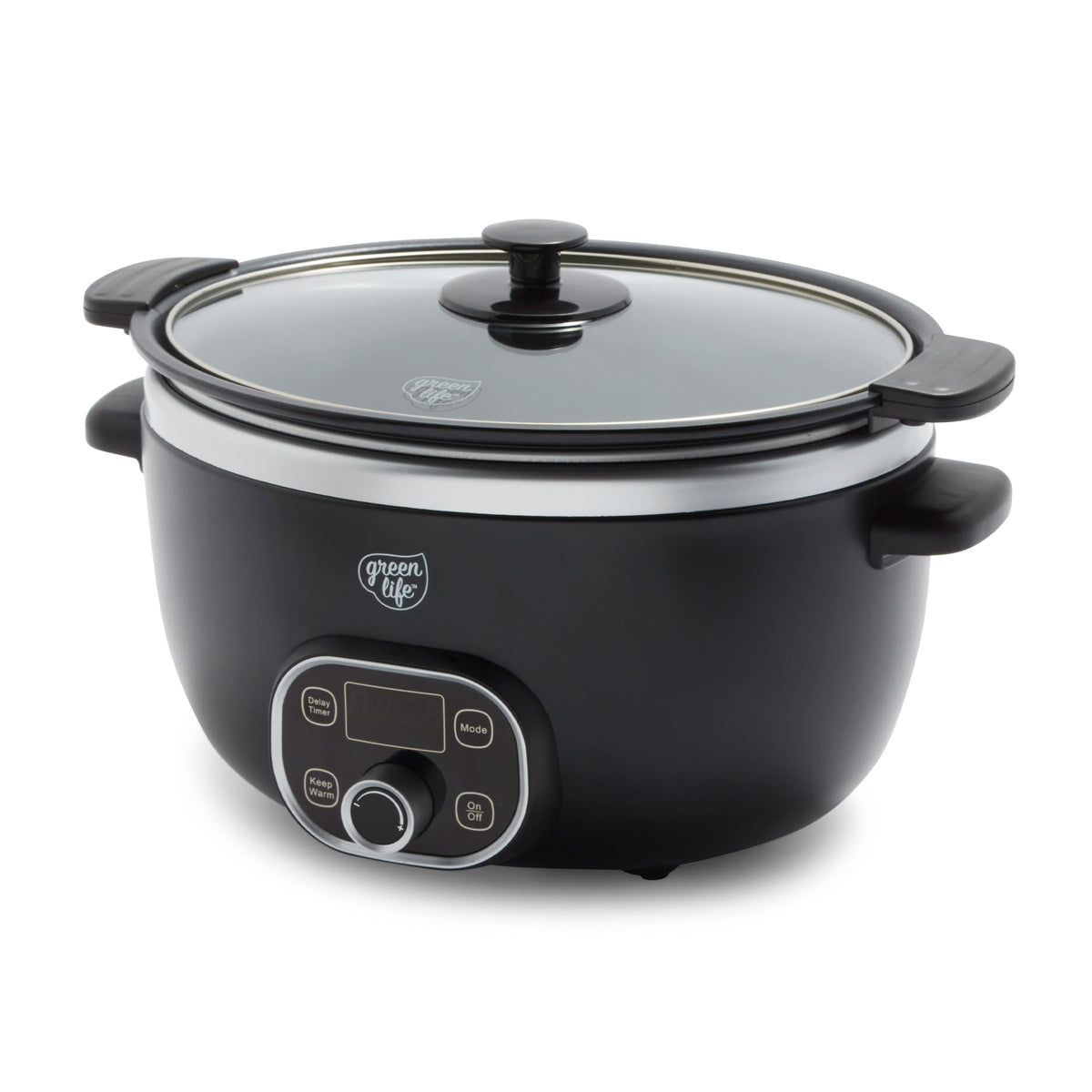 GreenLife 8QT Ceramic Nonstick Slow Cooker, Cooktop/Oven Safe, Cream