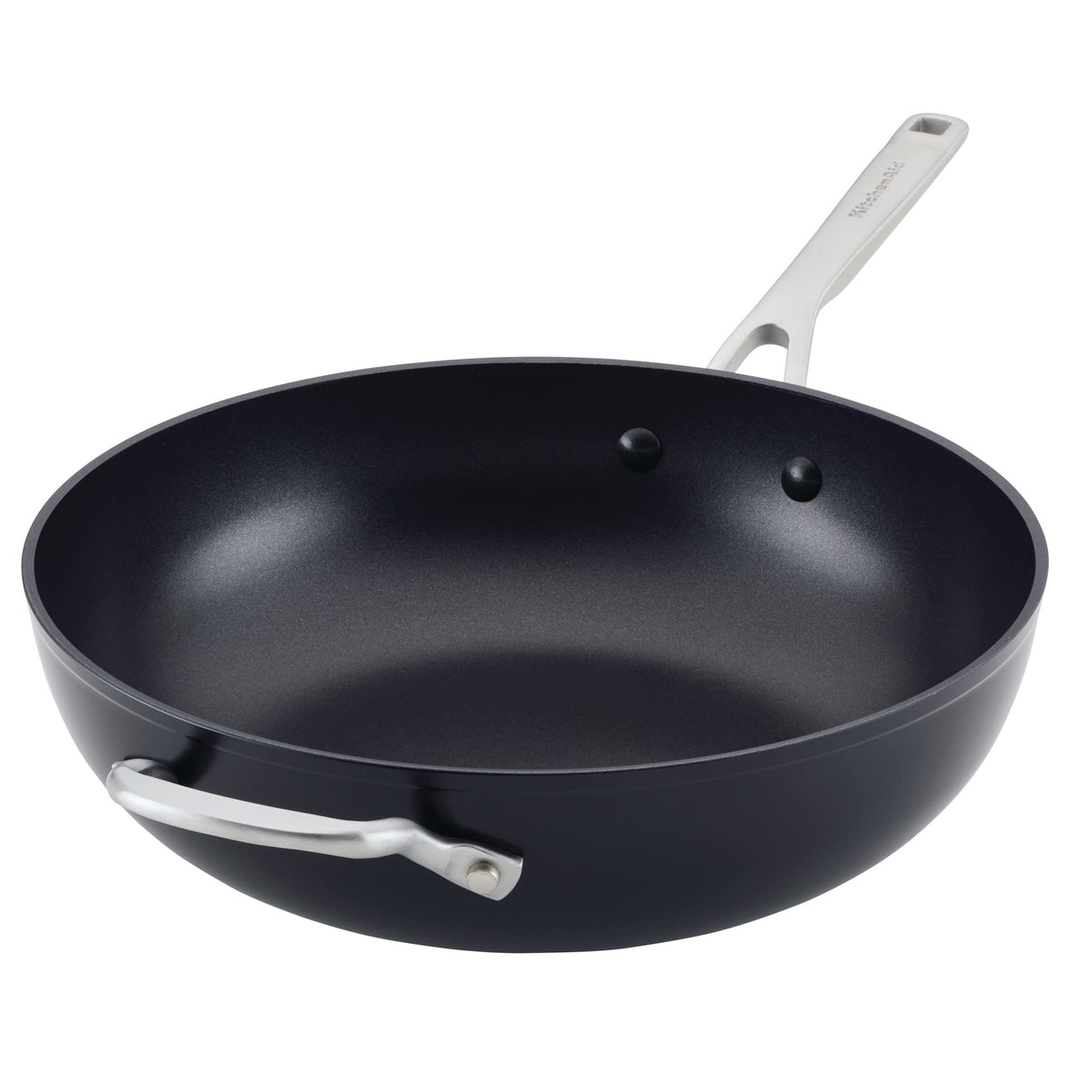 KitchenAid Hard-Anodized Nonstick Stir Fry Pan/Wok, 12.25-Inch, Matte Black
